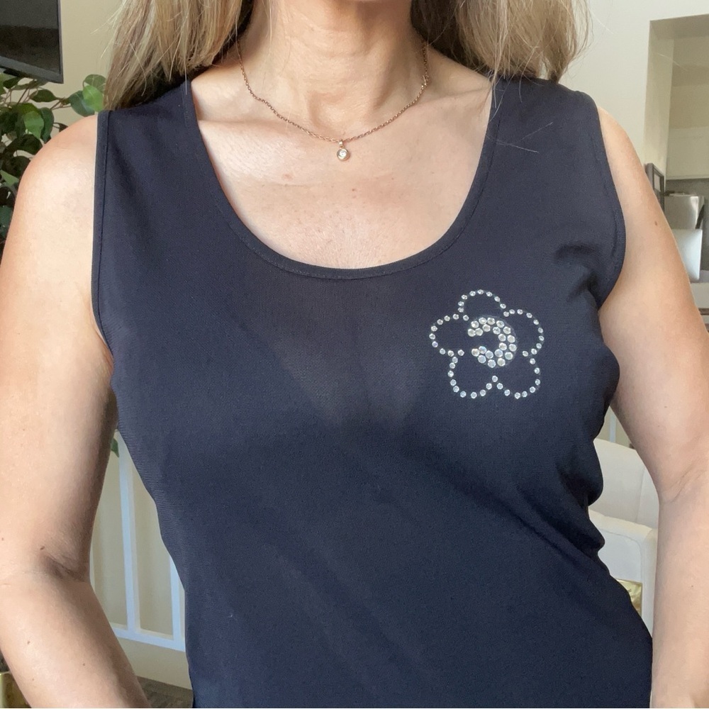 Carlton Sleeveless Black Fit & Flare Maxi Round Neck Slit Evening Gown Dress 12 - Picture 6 of 16